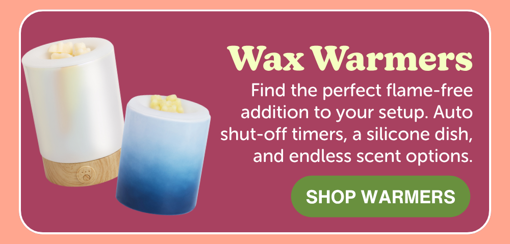 wax warmers: Find the perfect flame-free addition to your setup. Auto shut-off timers, a silicone dish, and endless scent options.