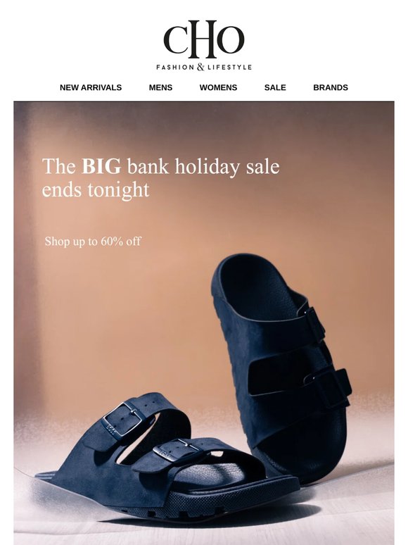 The bank holiday sale is ending soon!