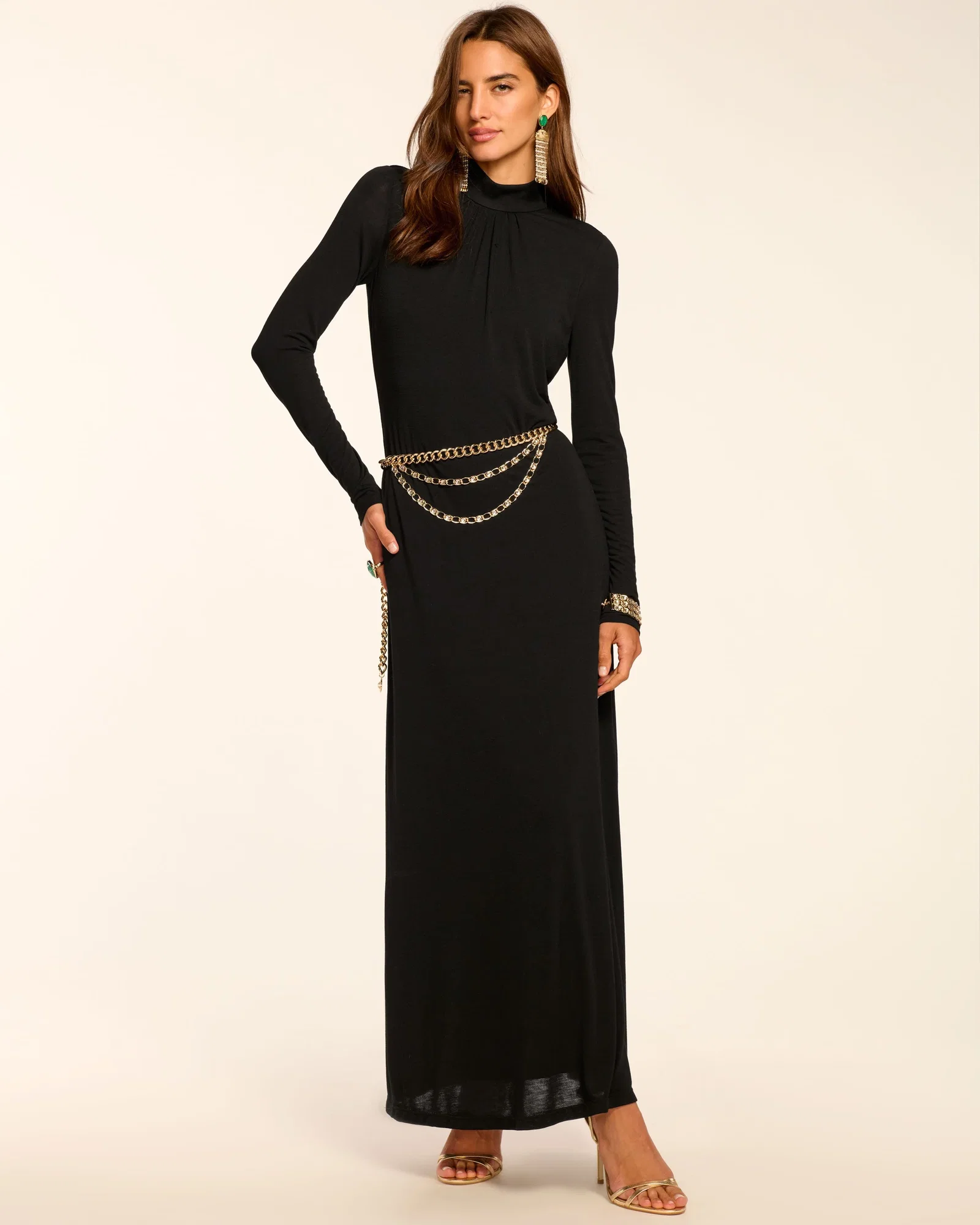 Image of Alexandra Knit Mock Neck Maxi Dress