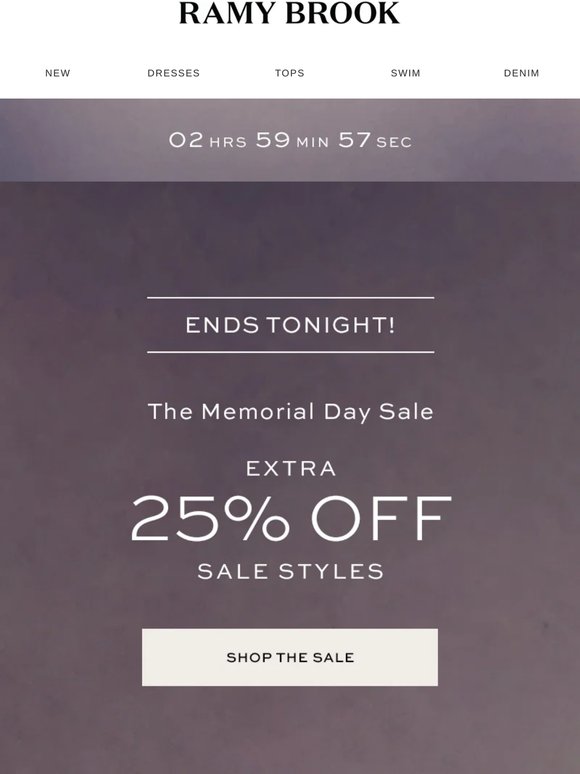 LAST CALL: EXTRA 25% OFF
