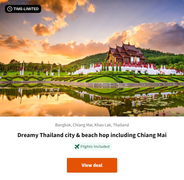Dreamy Thailand city & beach hop including Chiang Mai