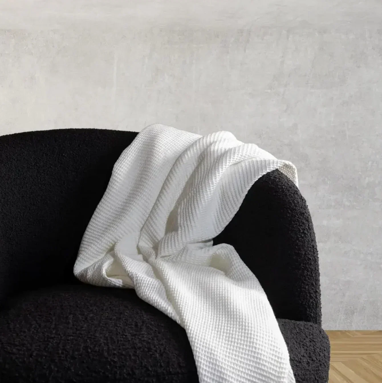 Image of Blissful Bamboo Waffle Throw Blanket
