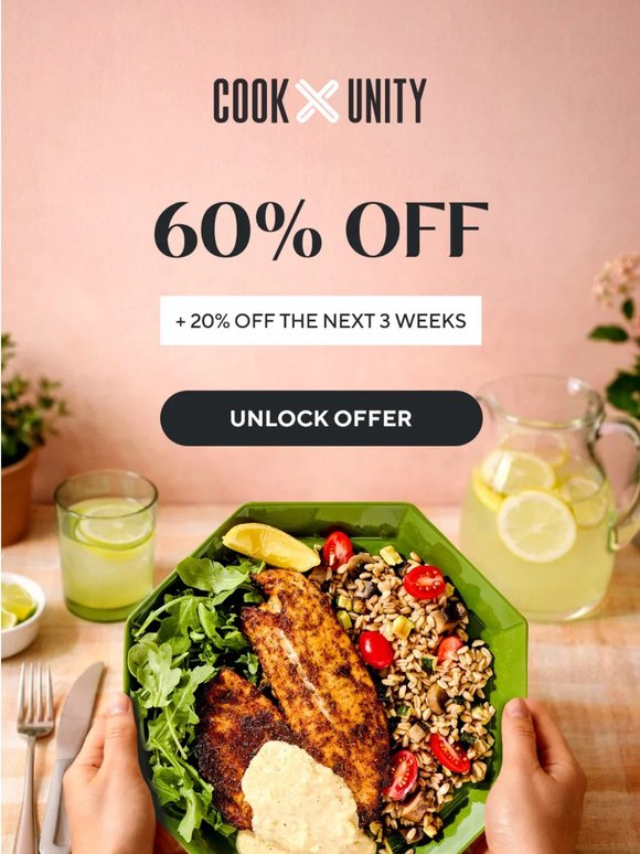 New week = new menu = 60% off ✅