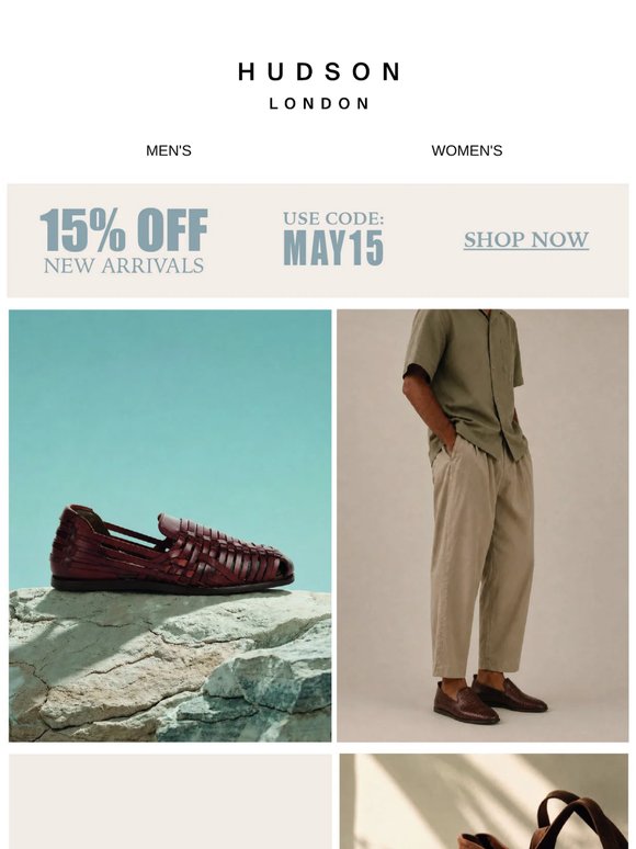 15% off New Arrivals! Shop the new styles now