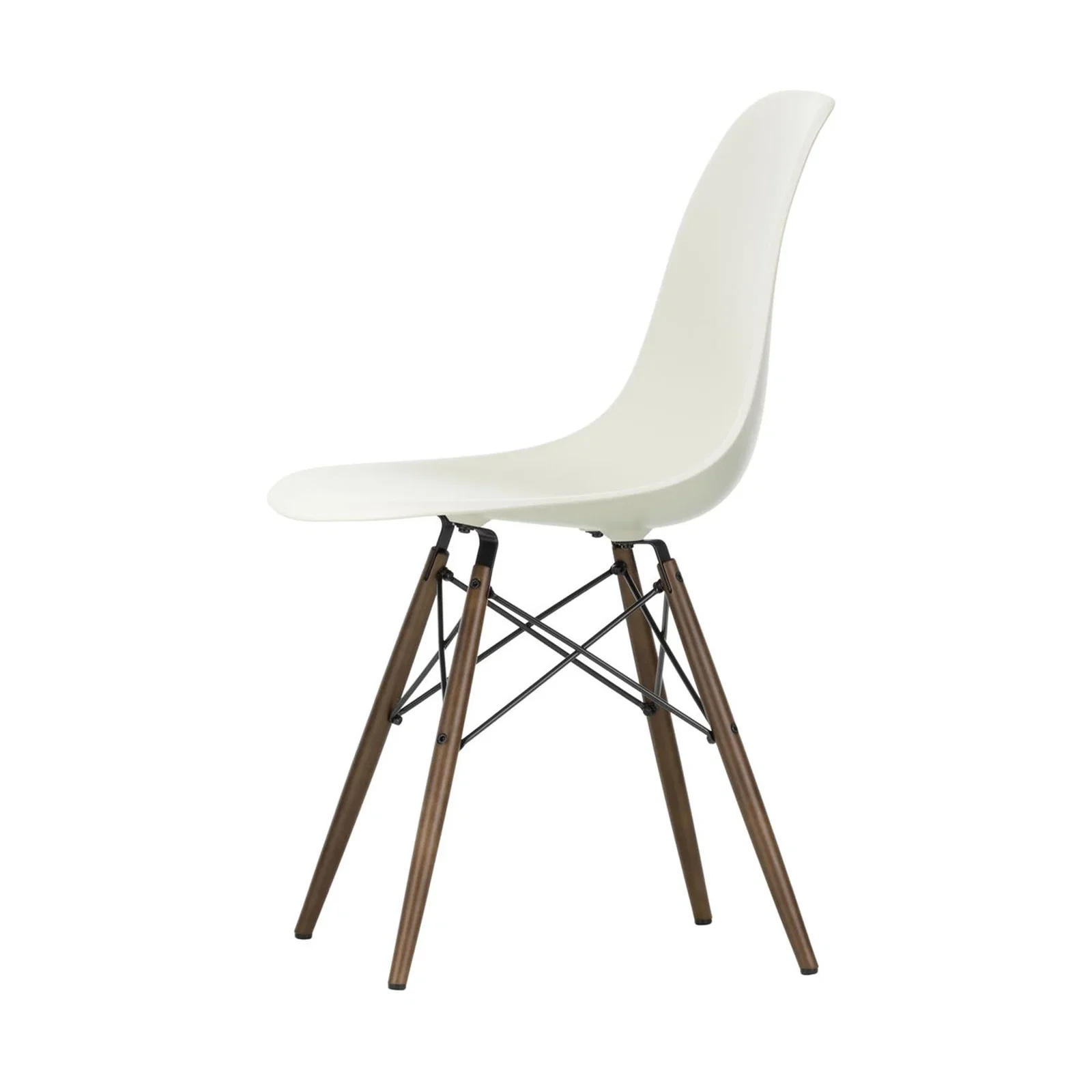 Image of Vitra Eames RE DSW Plastic Side Chair - Pebble