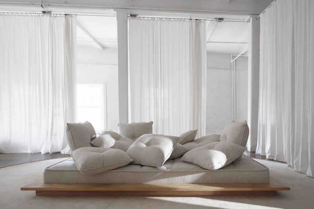 cream modular sofa