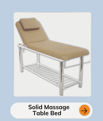 Solid Massage Table, Bed (Metal Frame With Towel Holder)
