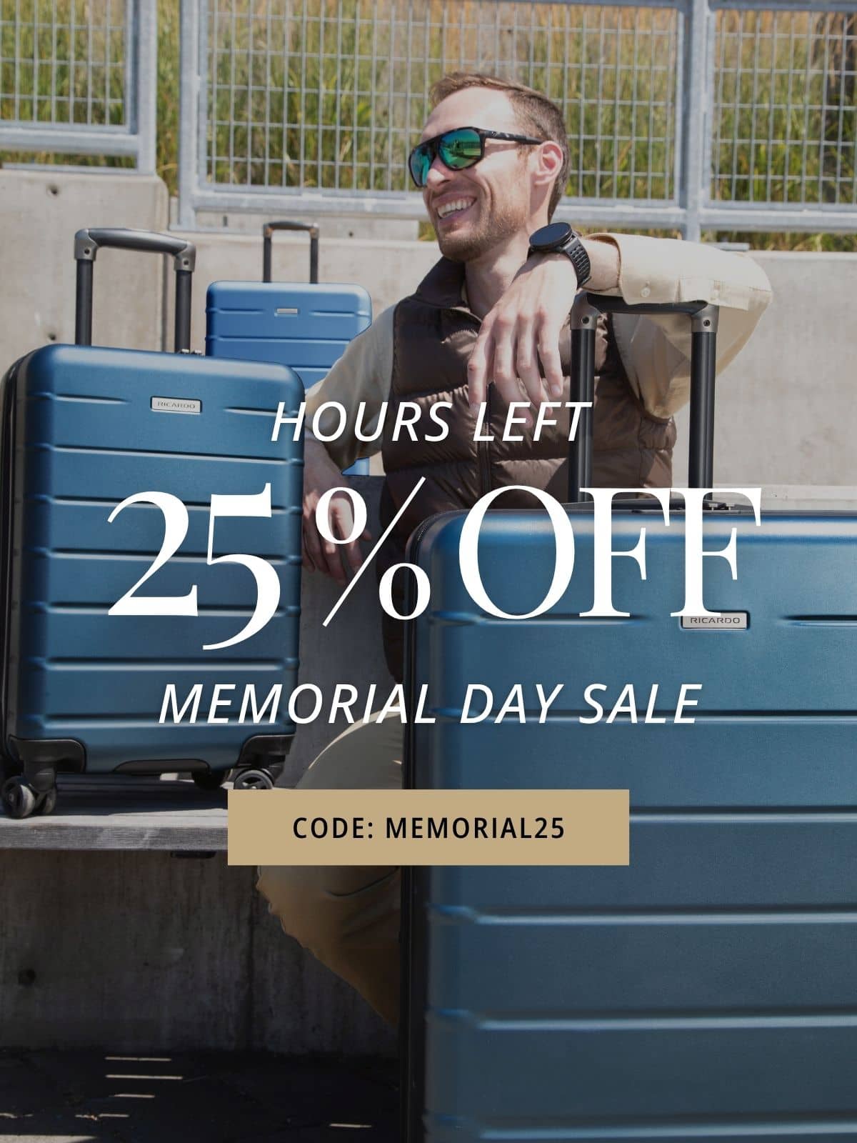 Hours Left 25% Off Memorial Day Sale