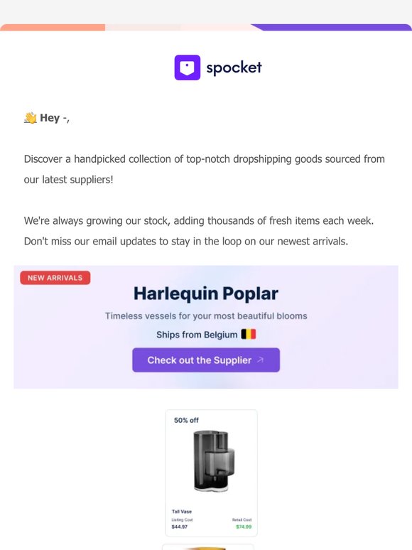 🔥  New Suppliers Alert 🔥