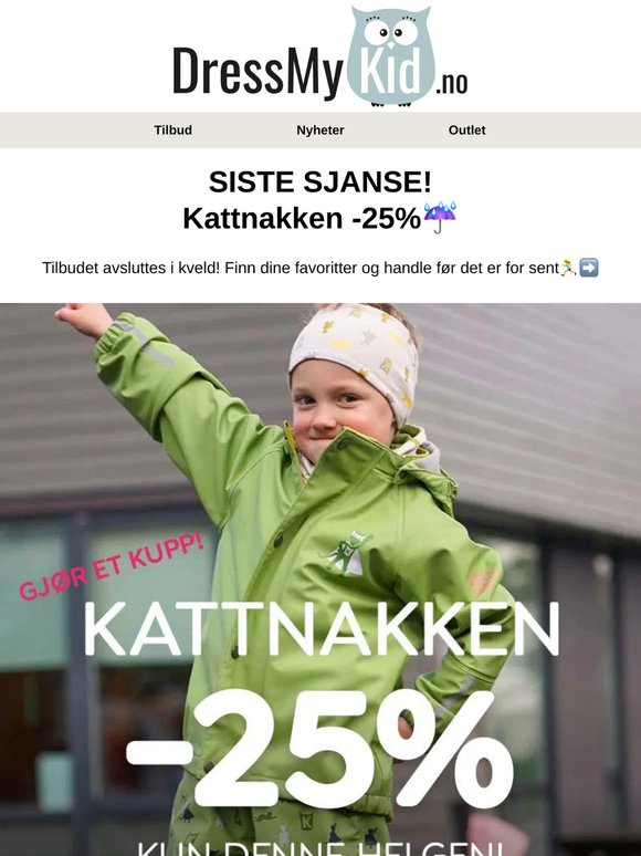 SISTE SJANSE! -25% på KATTNAKKEN 💥☔