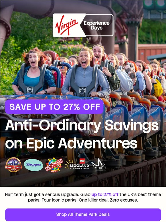 THEY’RE BACK 🎢 (Up to 27% Off Theme Parks)