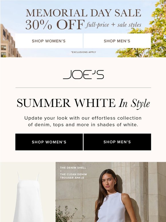 30% OFF + The Summer White Edit