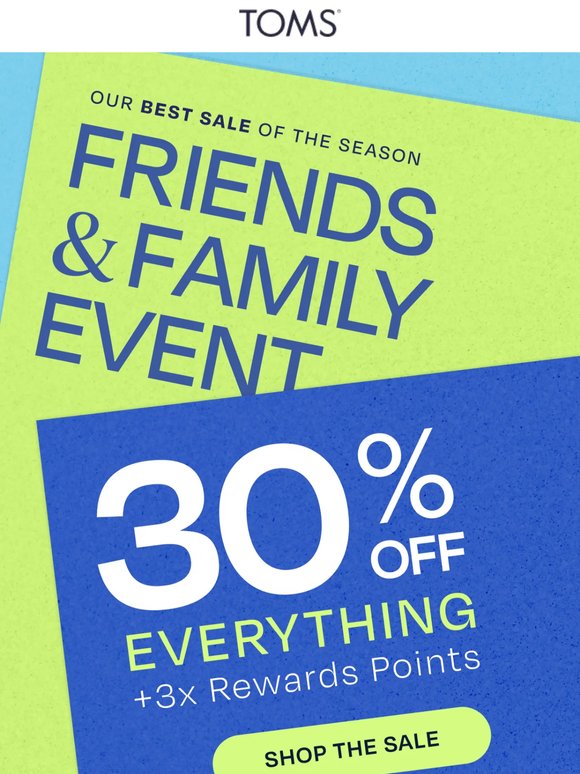 Just Added: 3X Points (Plus 30% Off Everything)⚡