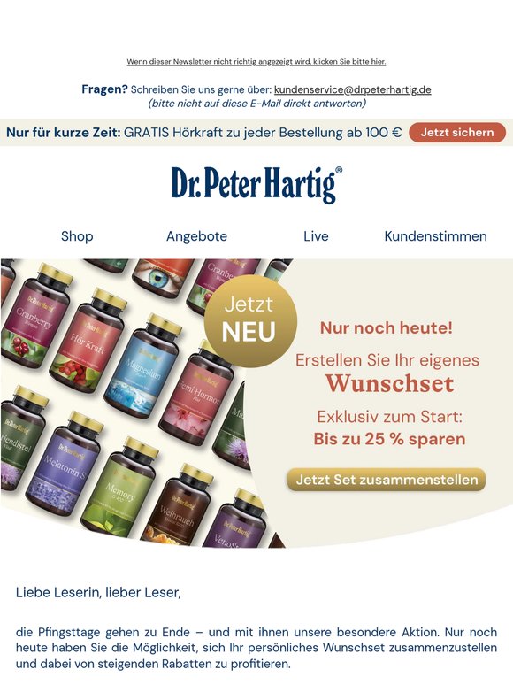 Letzte Chance: Ihr Wunschset mit bis zu 25 % Rabatt – nur noch heute sichern ⏰