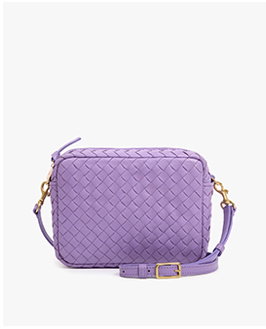 Midi Sac in Jacaranda Diagonal Woven