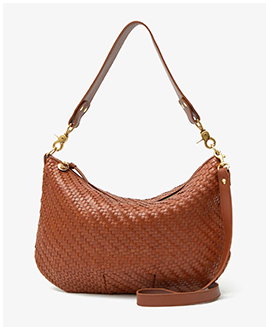 Moyen Messenger in Hazelnut Woven Zig-Zag