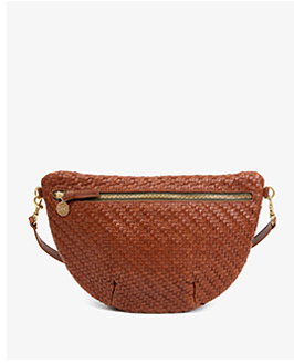 Grande Fanny in Hazelnut Woven Zig-Zag