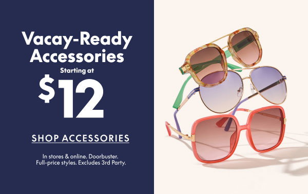 Accessories starting at $12