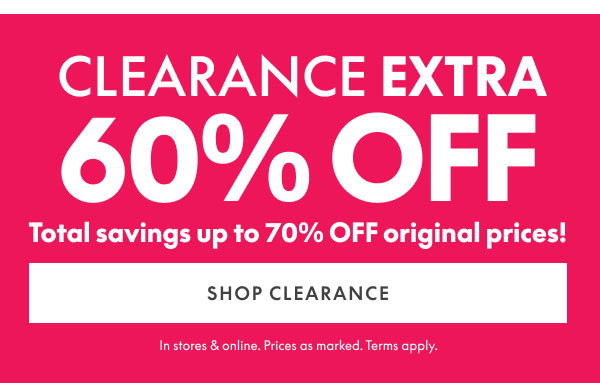 60% Off Clearance
