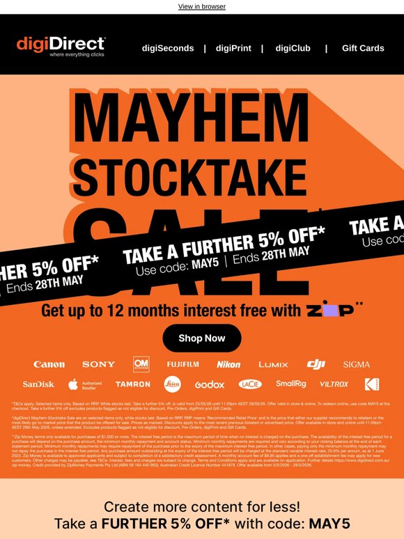 Take advantage of a FURTHER 5% Off* your favourite brands! 🔥