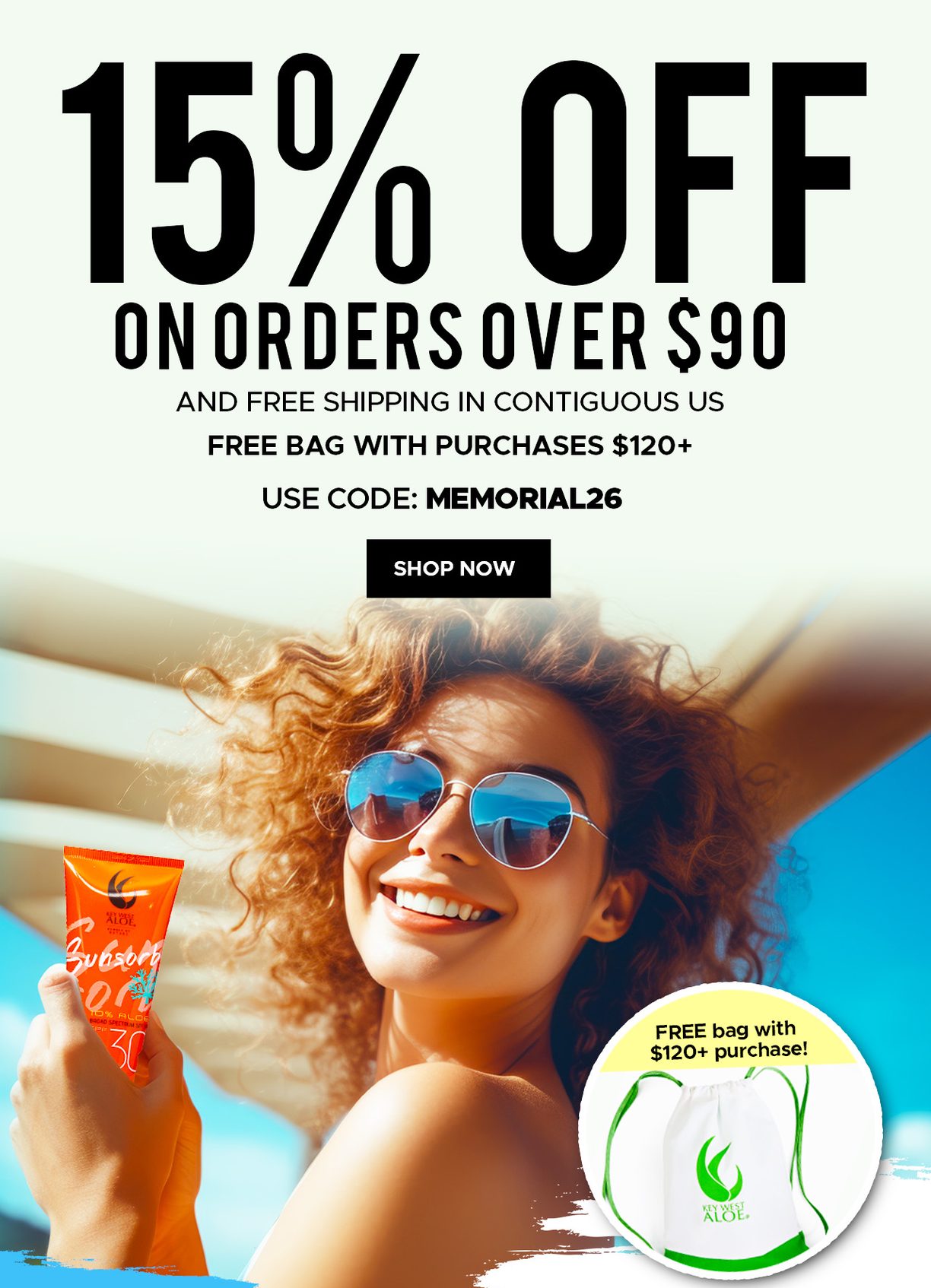 15 % off and free shipping