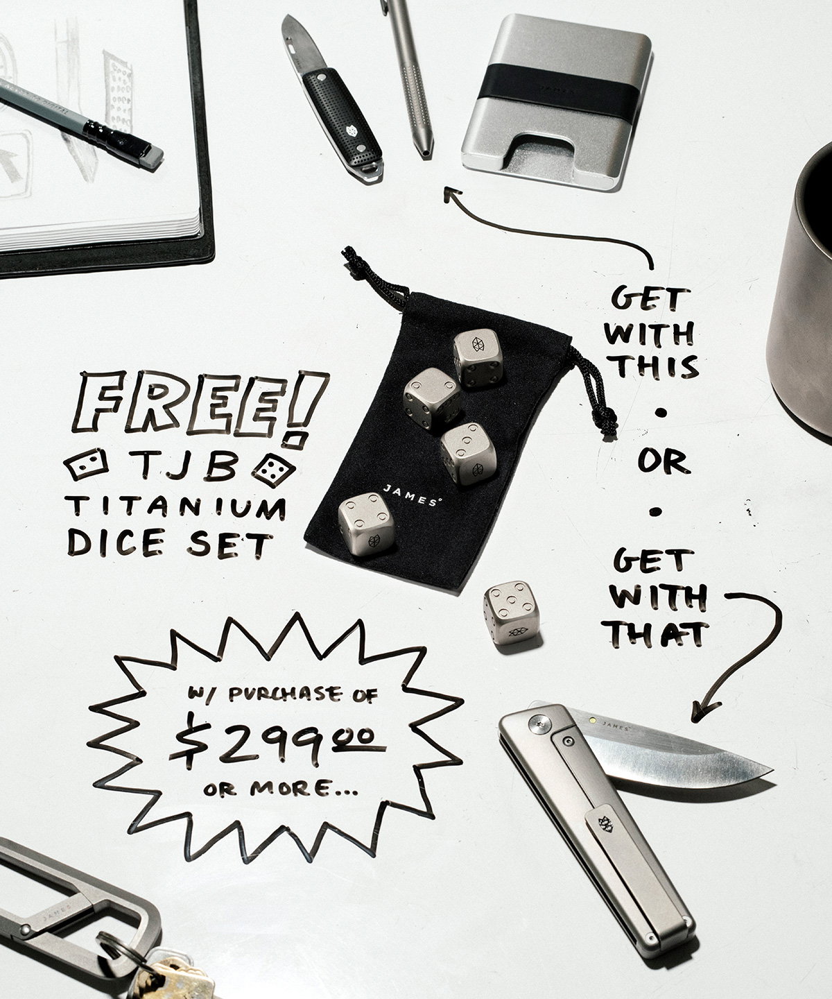 TJB Dice Set with bag