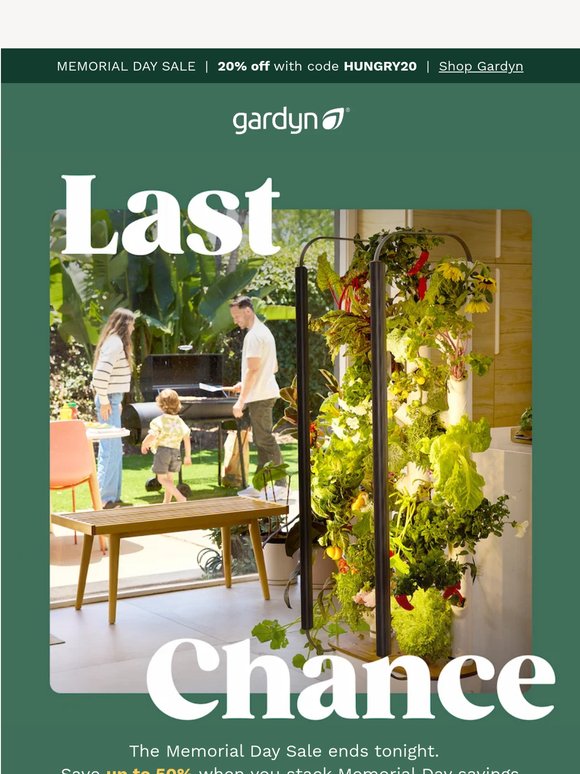 Up to 50% off Gardyns ends tonight
