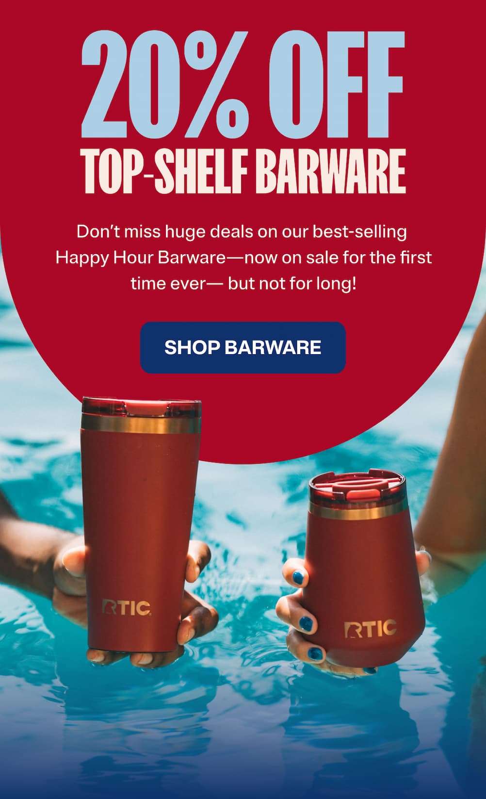 20% off top-shelf barware