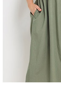 YOURS Curve Green Linen Sundress