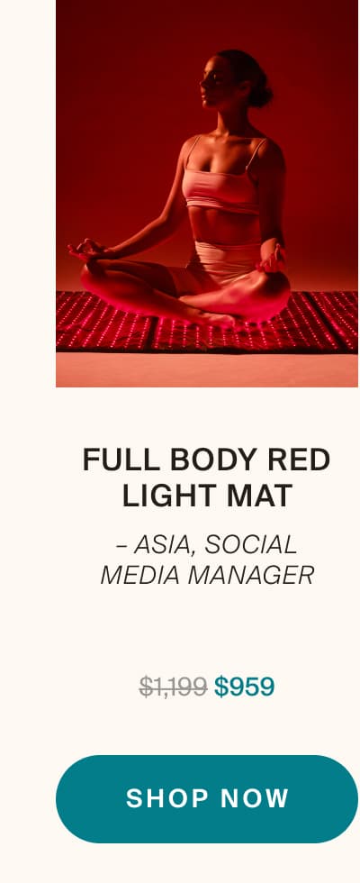 Full Body Red Light Mat – Asia, Social Media Manager | shop now
