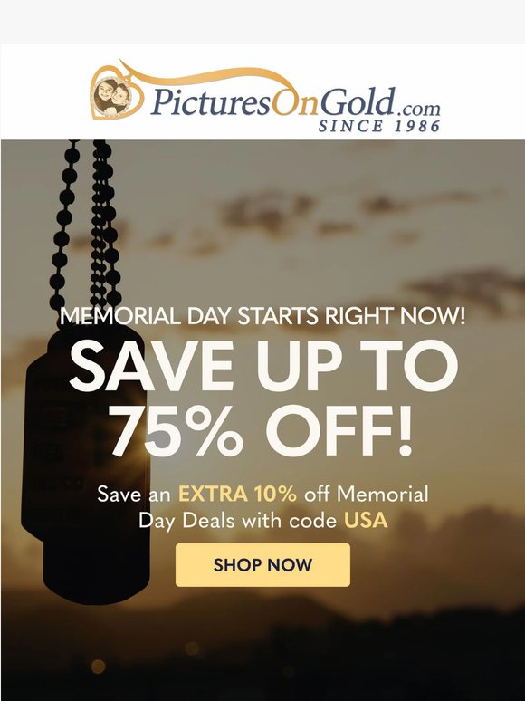 🇺🇸 Memorial Day Blowout Starts Now!