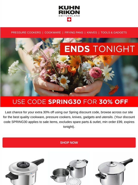 Final hours for spring discounts