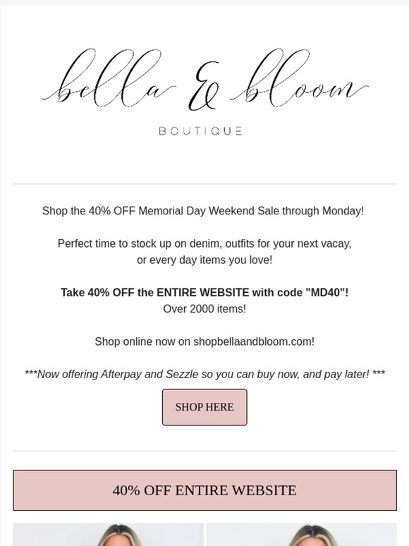 🌟 ENDING SOON - 40% OFF ENTIRE WEBSITE!