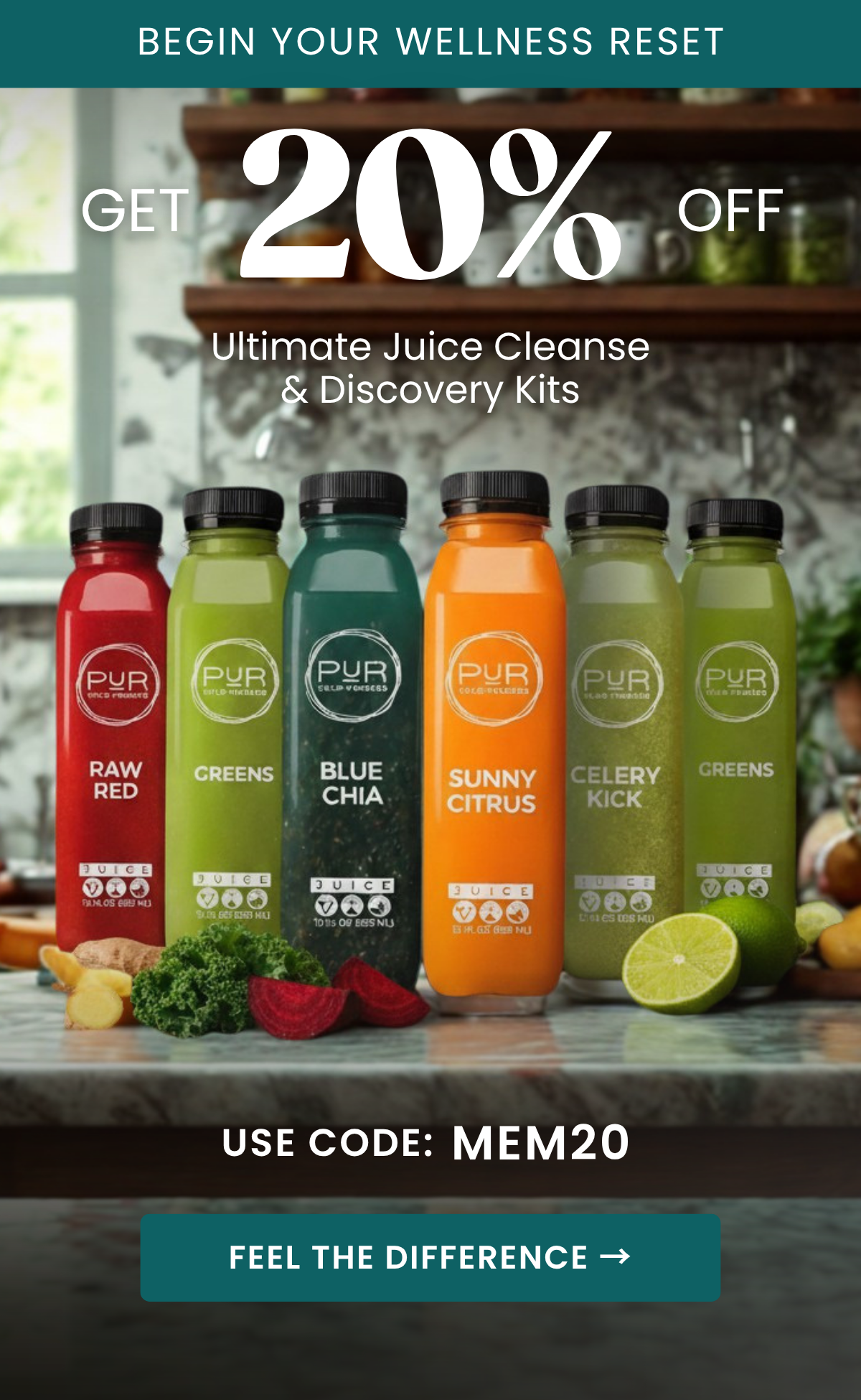 Get 20% OFF Ultimate Juice Cleanse & Discovery Kits