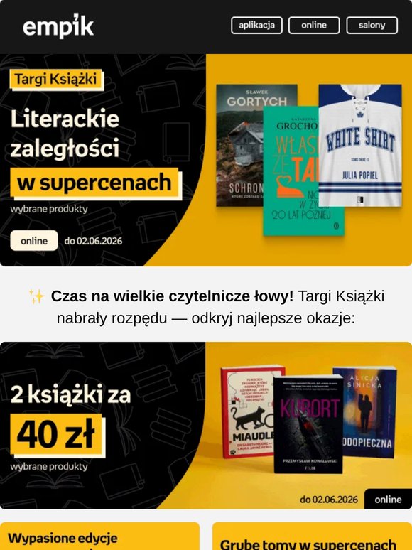 📖 SUPERCENY na literackie zaległości, grube tomy i wypasione edycje! Sprawdź Targi Książki