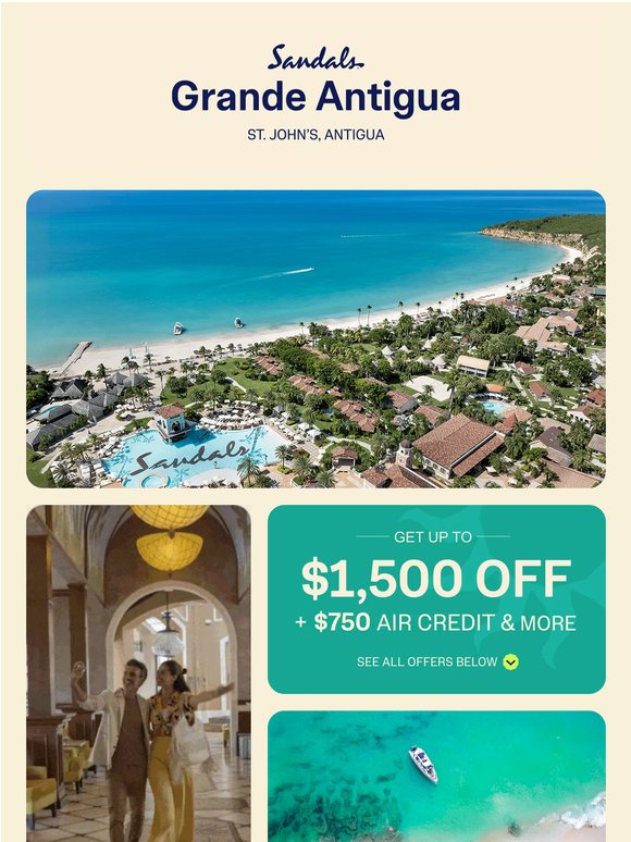 Antigua vistas – hillside views above... beachfront bliss below for days that unfold slowly