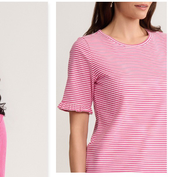 Elbow Ruffle Sleeve Top