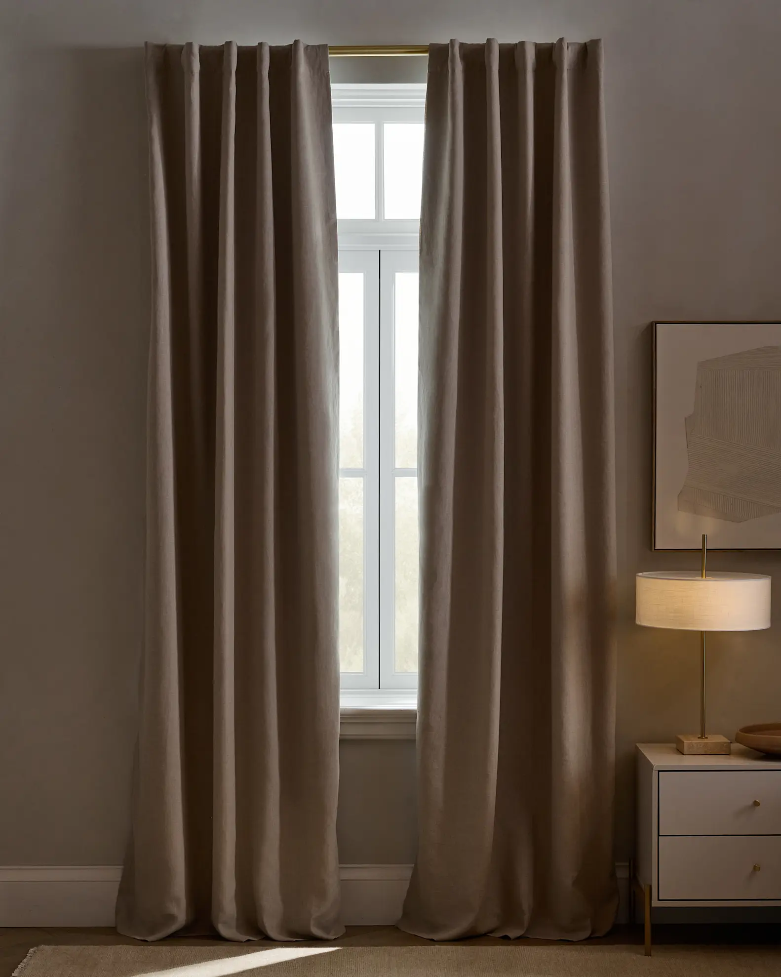 European Linen True Blackout Curtain - Single Panel