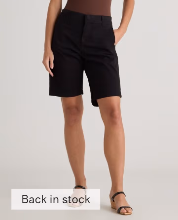 Organic Stretch Cotton Chino Bermuda Shorts
