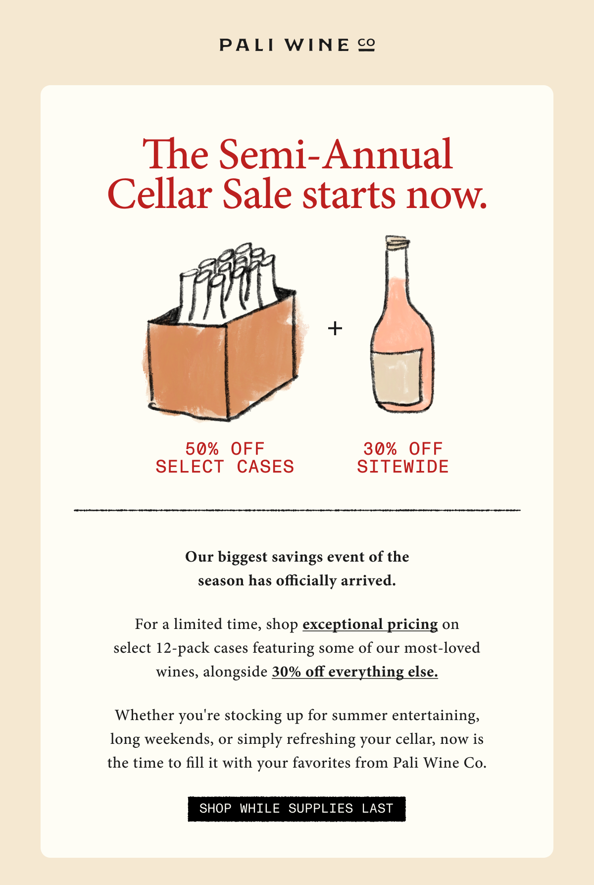 Pali Wine Co. Semi-Annual Cellar Sale