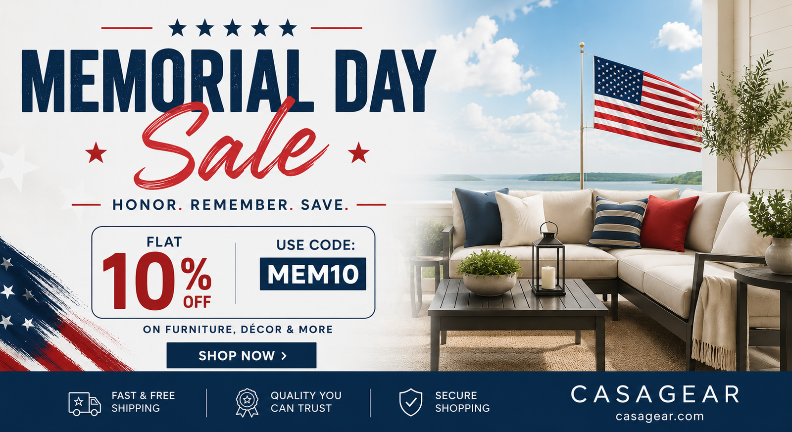 Casagear Memorial Day Sale — Premium Furniture & Décor