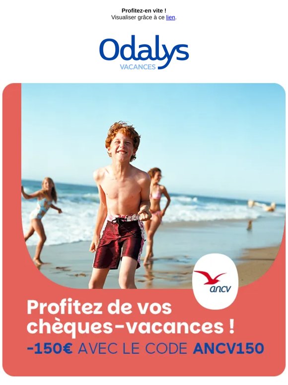 🎁 Payez en ANCV = 150€ offerts en plus pour cet été !