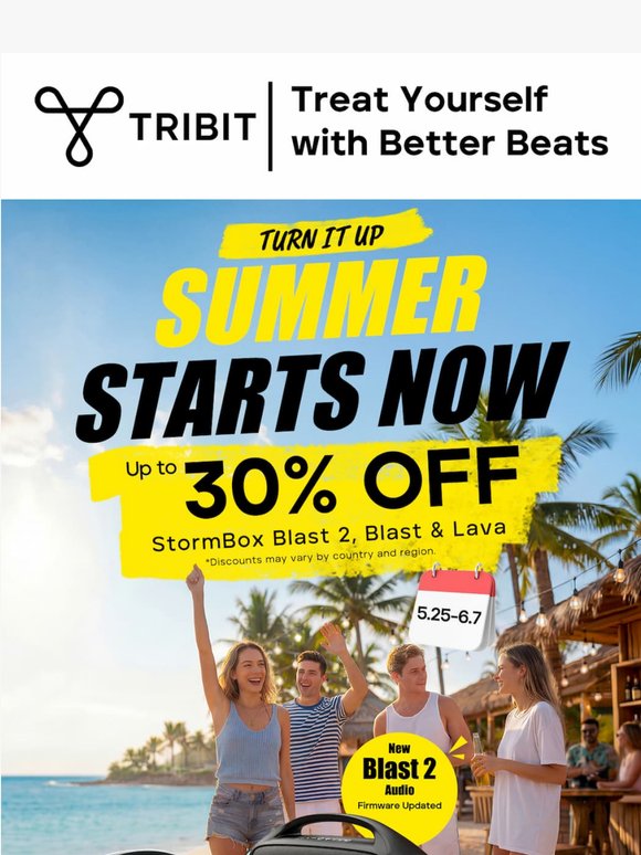TRIBIT StormBox Blast 2 Firmware Upgrade — Up to 30% OFF Summer Event 🔥