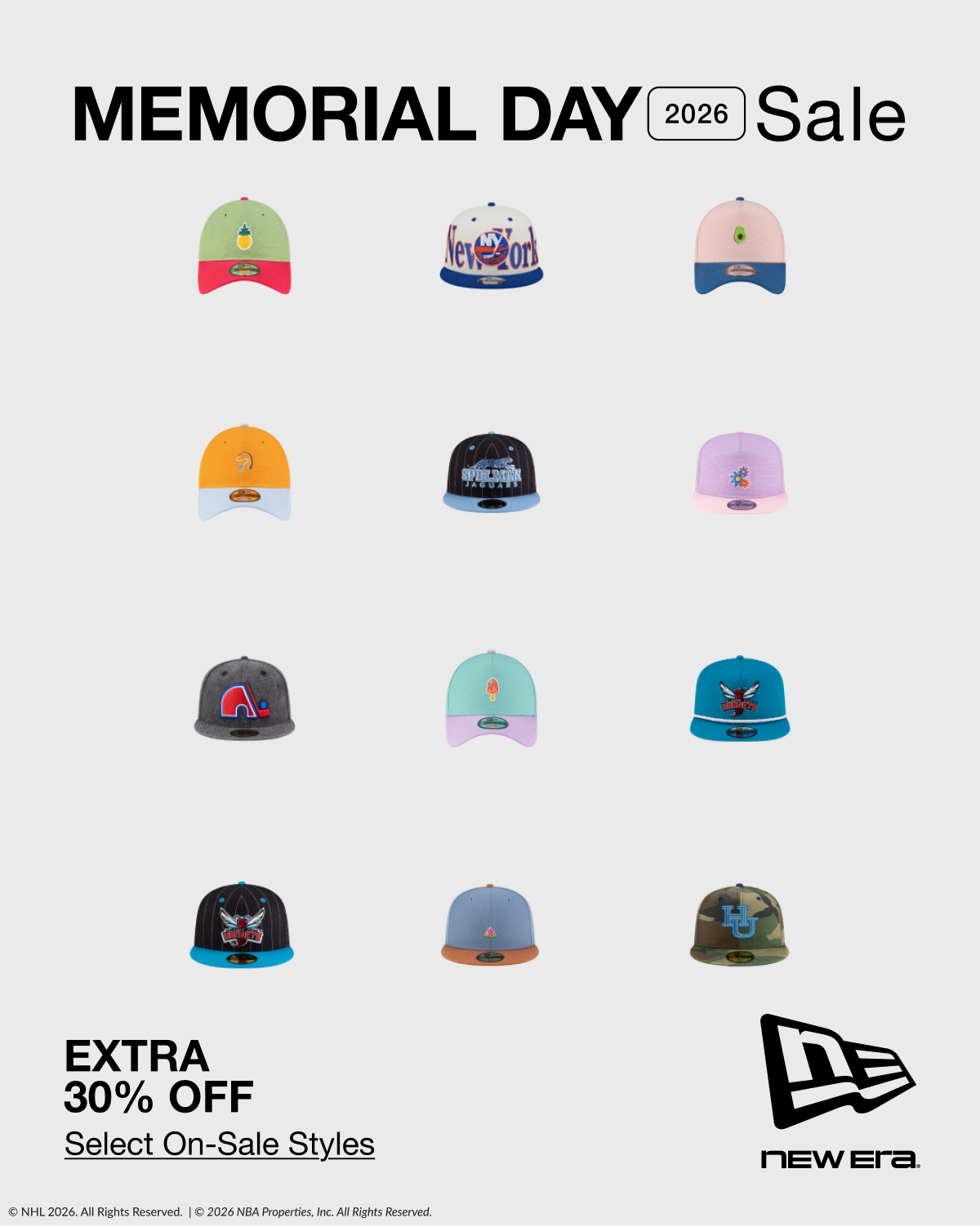 Memorial Day Sale. Extra 30% Off Sale. Select On-Sale Styles. 