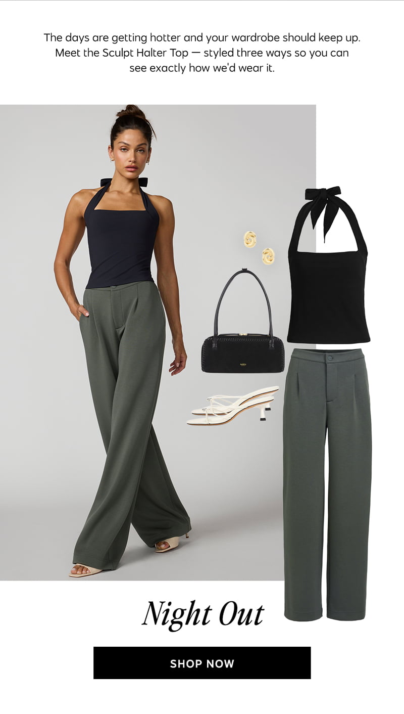 Shop Sculpt Halter Top Black