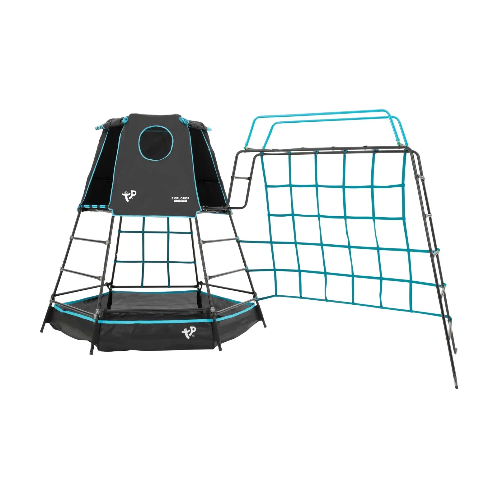 Image of TP Explorer Metal Climbing Frame Set with Monkey Bridge Black Edition