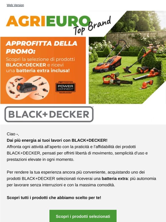Non aspettare! Approfitta della promo Black & Decker!