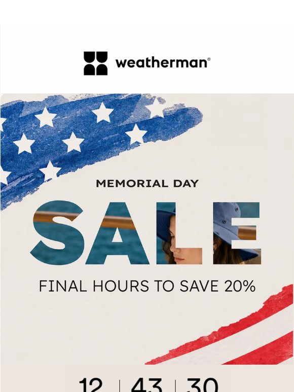 Final Hours For 20% OFF Everything