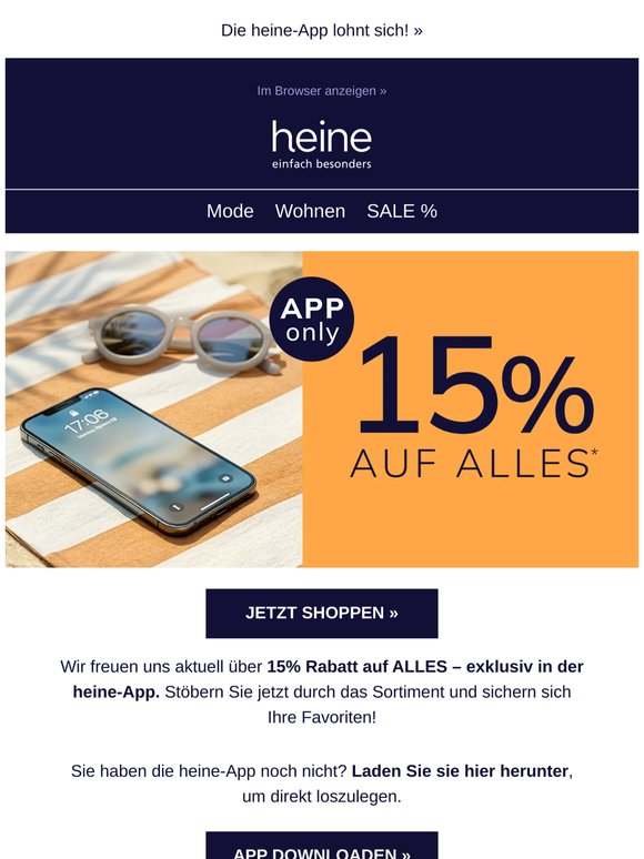 Nur noch heute: 15% auf ALLES! 🔥