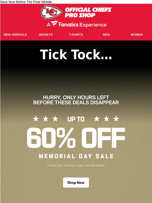 Last Call! Memorial Day Sale Ends Soon